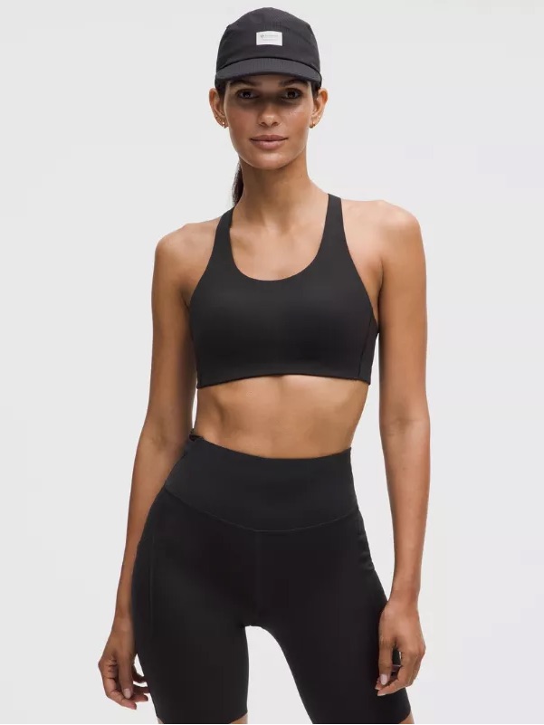 Lululemon Tank Top Light Support Sports Bra Crop Black Size 4